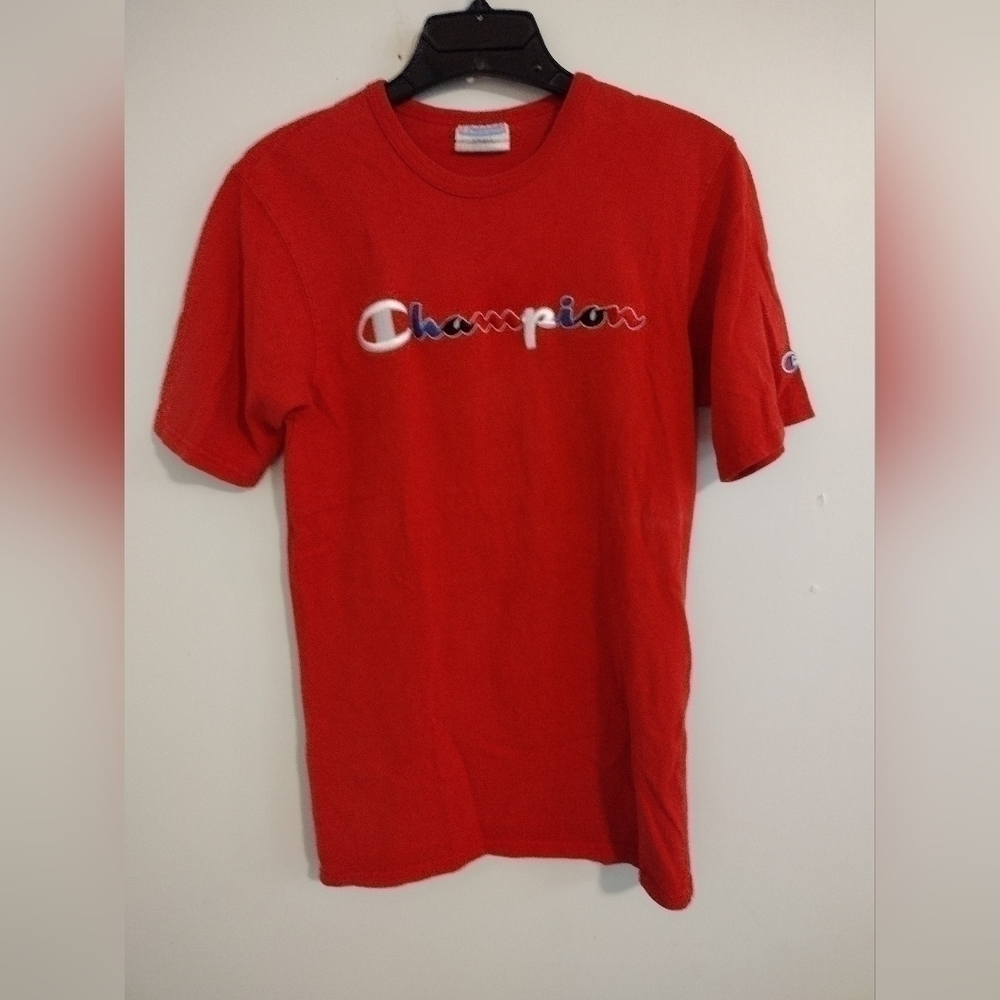 CHAMPION Embroidered Logo T Shirt Size Small